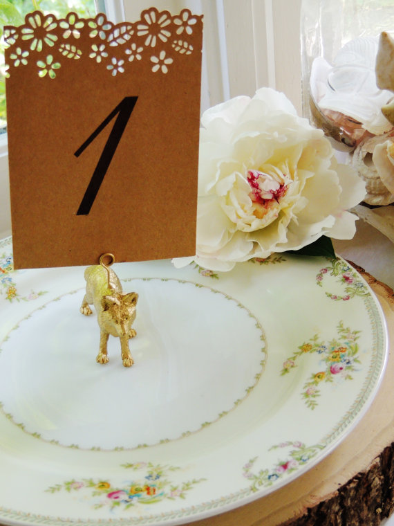 gold fox table number holders by unconventionalj