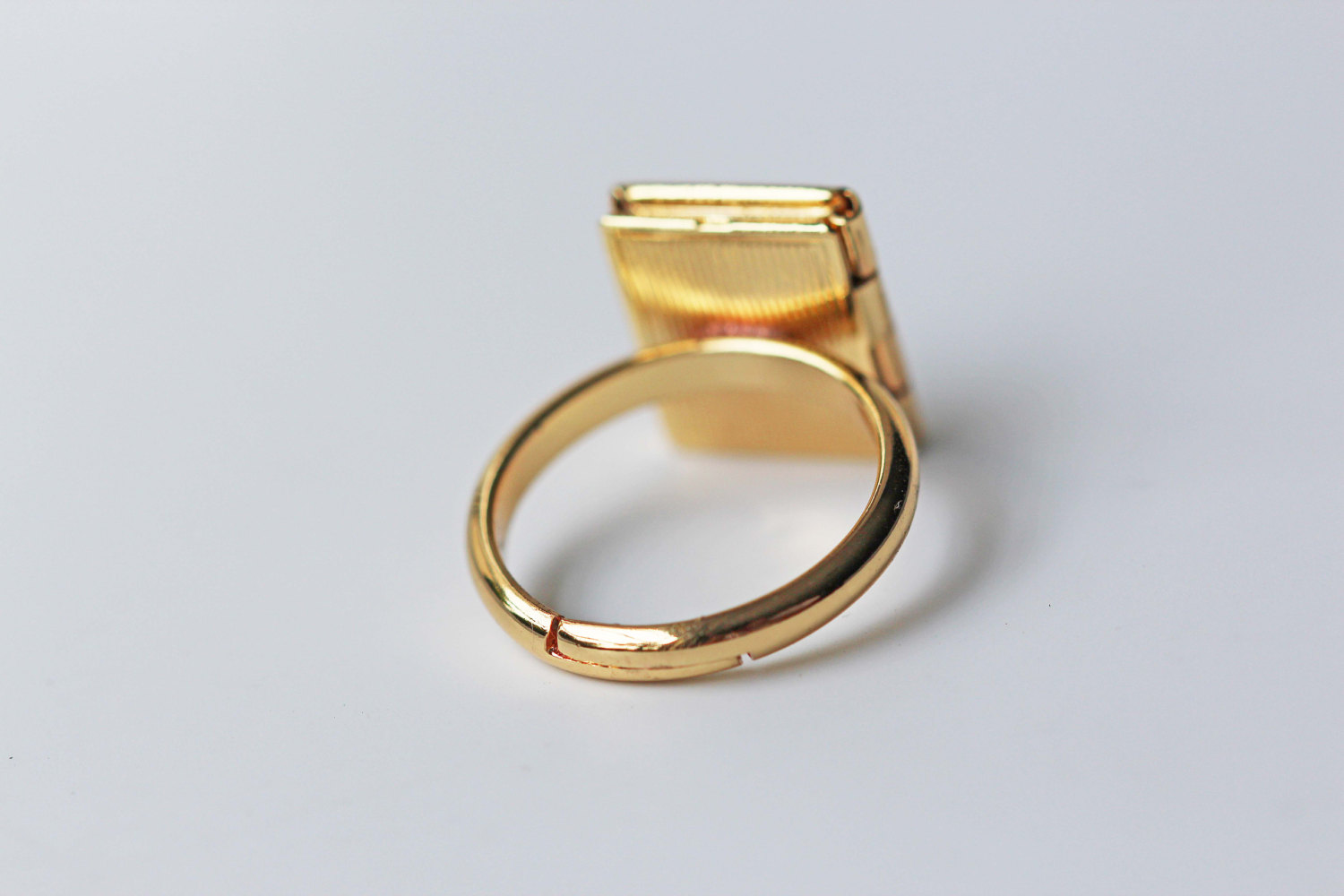 gold vintage locket ring