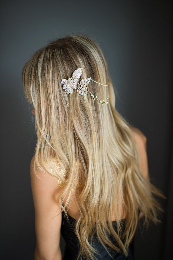 bridal hair chain | via http://emmalinebride.com/bride/bridal-hair-chain/
