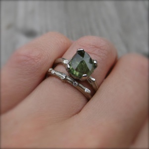 bold green sapphire engagement ring diamond alternative