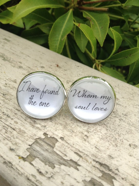 groom cufflinks - i have found the one whom my soul loves