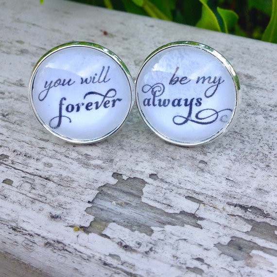 groom cufflinks - you will forever be my always