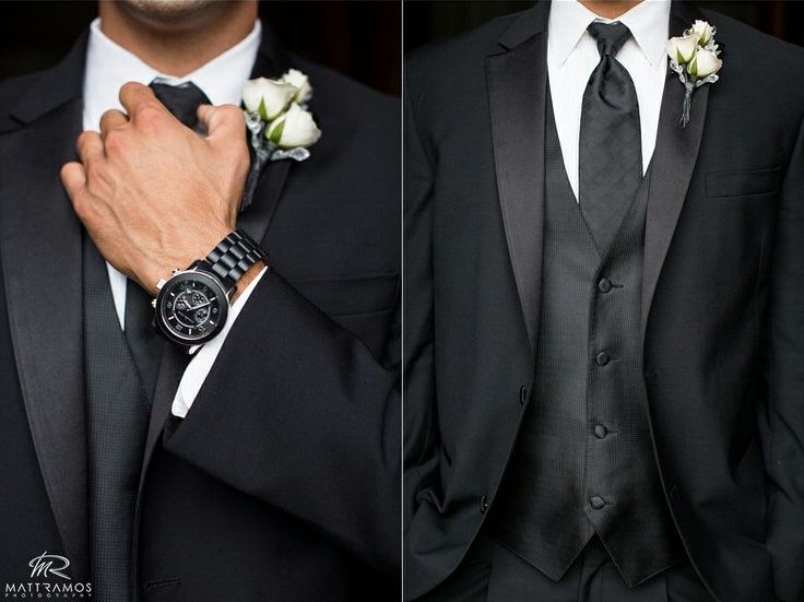 groom wearing watch | via 7 Helpful Tips to Be on Time for Your Wedding