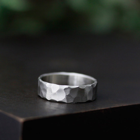 hammered handmade wedding ring | handmade wedding bands | https://emmalinebride.com/jewelry/handmade-wedding-bands/