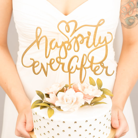 happily ever after cake topper