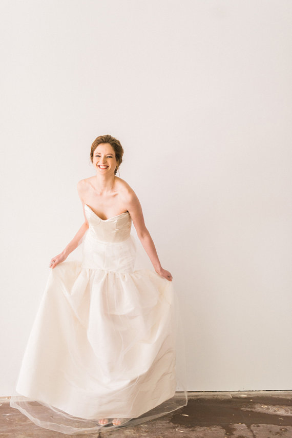 Fit-and-Flare Wedding Dress with Sweetheart Neckline | by Jillian Fellers | https://emmalinebride.com/bride/fit-and-flare-wedding-dress-sweetheart-neckline