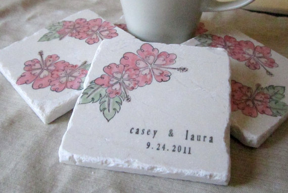 Coaster Favors for your Wedding (by My Little Chickadee Creations)
