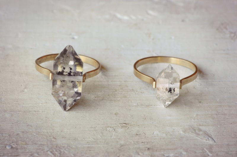 herkimer diamond ring | bridesmaid gift ideas https://emmalinebride.com/gifts/bridesmaid-gift-ideas/