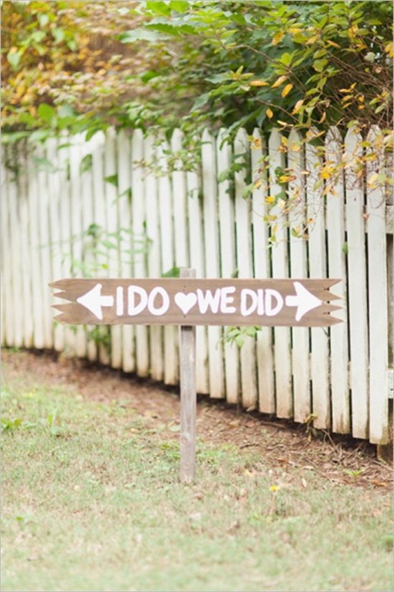 i do, we did sign via 7 Wood Wedding Signs You'll Want to Steal