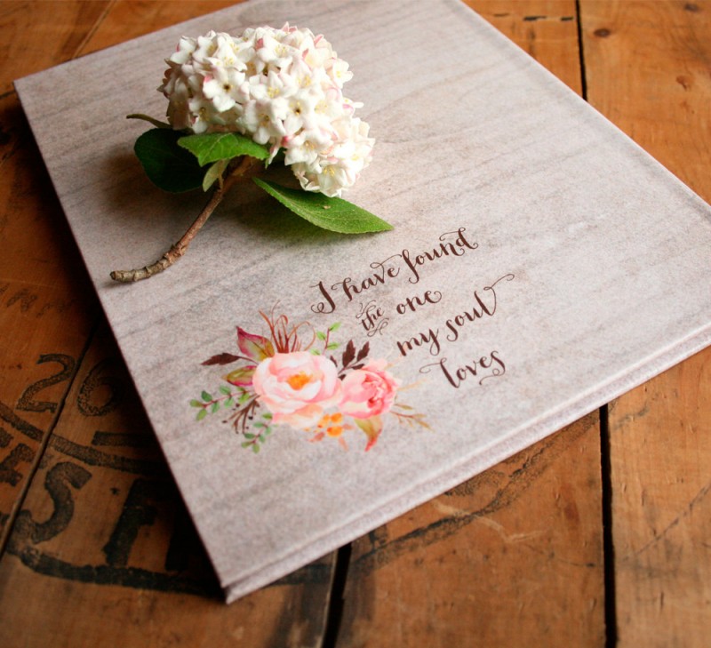 i have found the one whom my soul loves | rustic wedding guest book by Paper Street Press