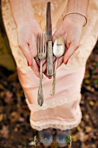 i love you vintage wedding silverware