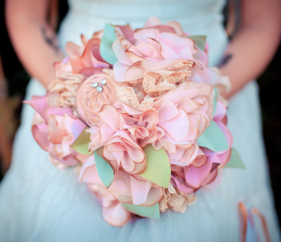 Vintage Wedding Bouquets (+ Accessories) by Autumn and Grace Bridal via EmmalineBride.com