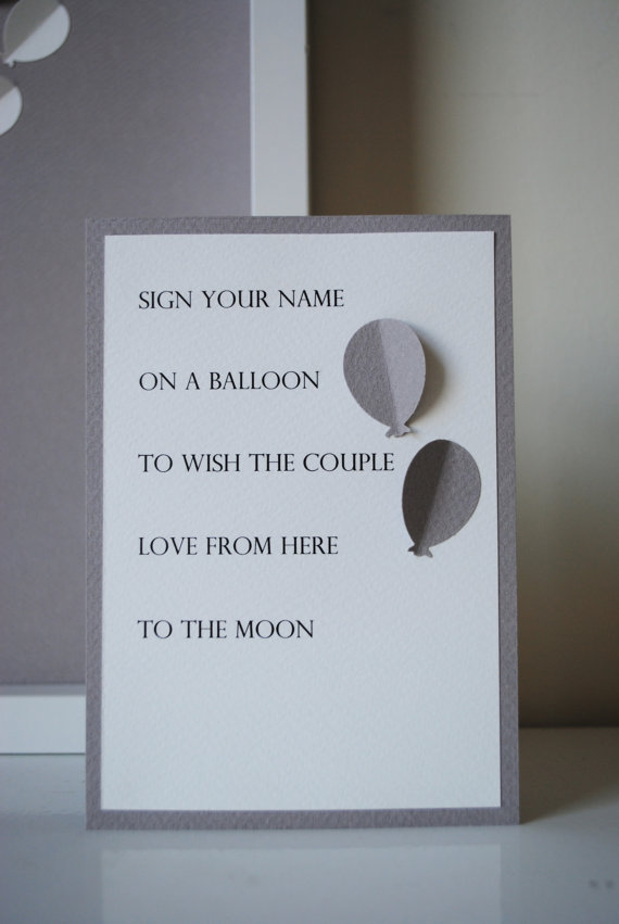 3D Balloon Guest Book Alternative (by Suzy Shoppe via Emmaline Bride) #handmade #wedding