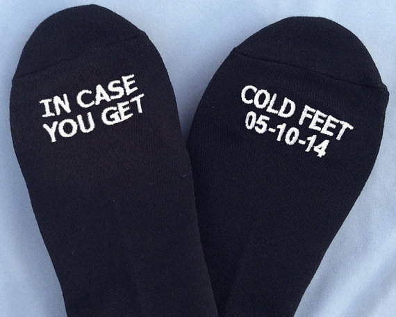 In Case You Get Cold Feet Socks | https://emmalinebride.com/groom/in-case-you-get-cold-feet-socks/