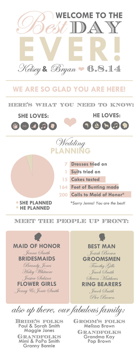 Infographic Wedding Program