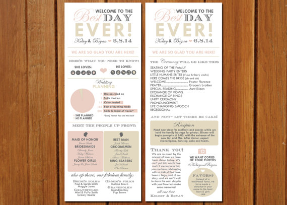 Infographic Wedding Program