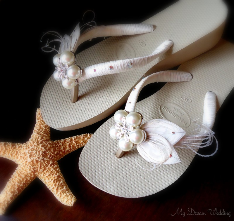 Ivory Wedge Sandals for Beach Wedding | via 31 Best Handmade Wedding Shoes https://emmalinebride.com/bride/handmade-wedding-shoes/