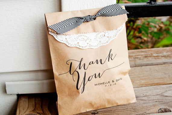 kraft paper favor bags wedding favor containers personalized