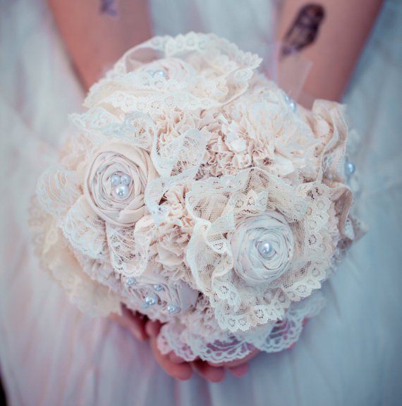 lace bridal bouquet
