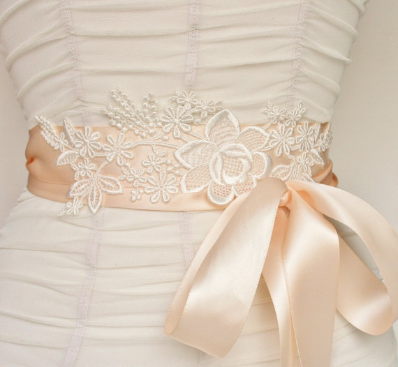 lace bridal sash