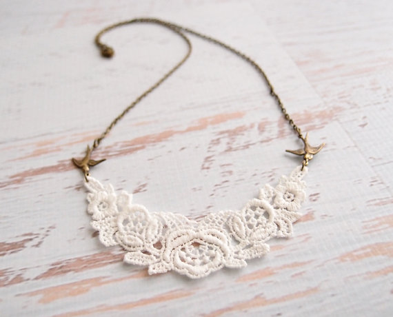 lace necklace via 27 Amazing Anniversary Gifts by Year https://emmalinebride.com/gifts/anniversary-gifts-by-year/