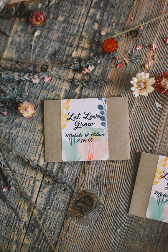 plantable seed packet favors