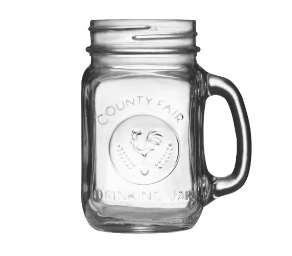 libbey county fair mason jar drinking glasses with handle