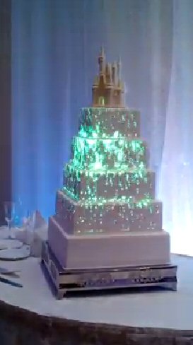 light up wedding cake