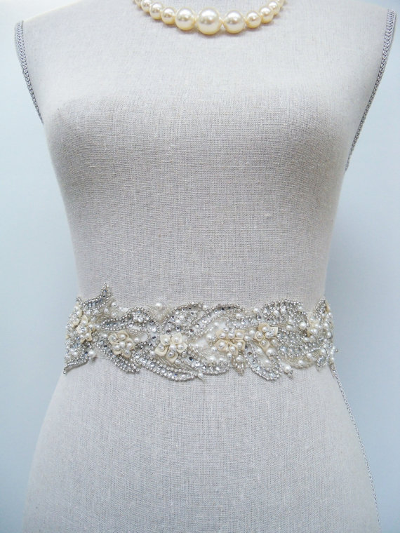 How to Choose a Bridal Sash in 3 Easy Steps (sash by SparkleSM) - liv bridal sash with bling