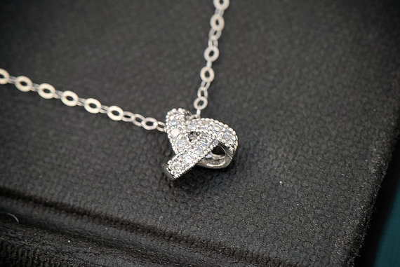 love knot necklace by silver lotus designs | via emmalinebride.com