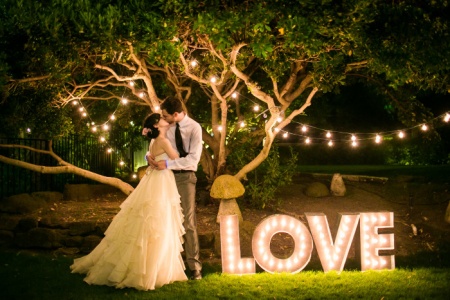 love wedding marquee lights