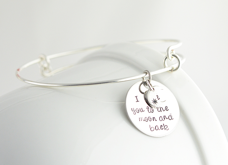 love you to the moon and back bracelet | via http://emmalinebride.com/2015-giveaway/love-you-to-the-moon-and-back-bracelet/