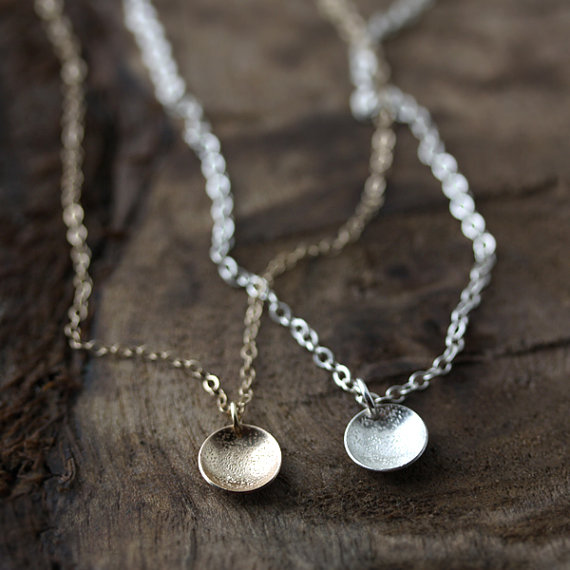 maid of honor gift - silver or gold necklace