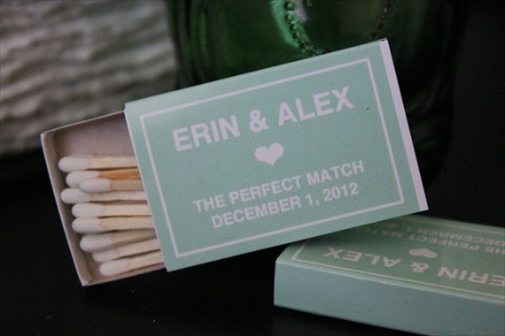 matchbox wedding favors personalized