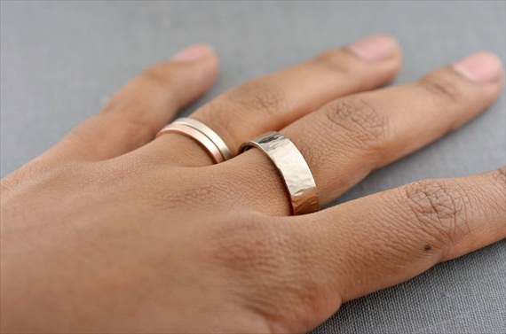 Recycled Wedding Rings: mens palladium white gold wedding band