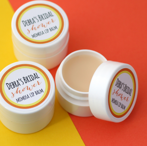 lip balm shower favor by The Favor Stylist | http://emmalinebride.com/favors/lip-balm-shower-favor/