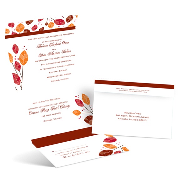 modern leaves - seal and send invitations