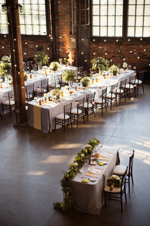 modern warehouse wedding