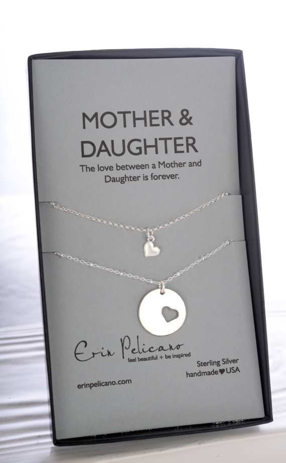mother daughter necklace duo