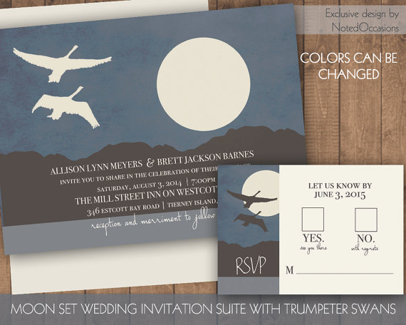 mountain printable wedding invitations
