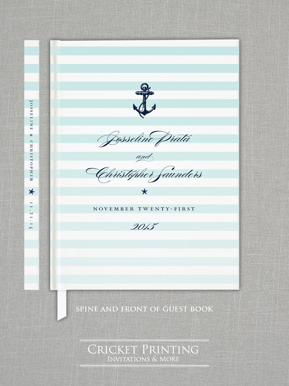 nautical wedding guest book