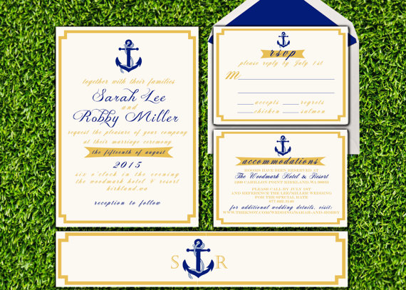 unique wedding invites | nautical