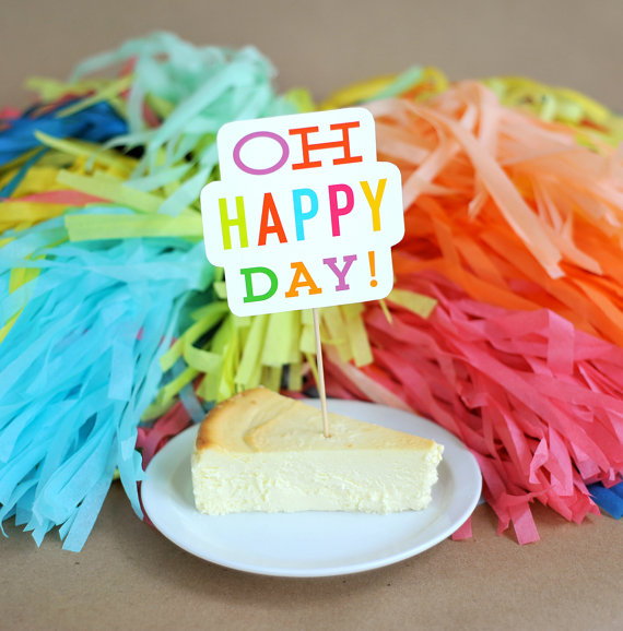 oh happy day | fun cake toppers in words