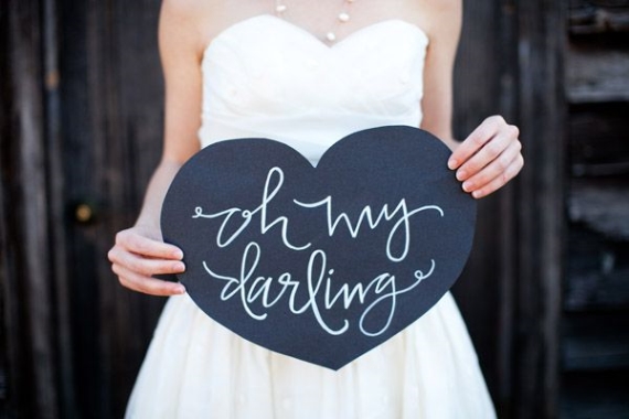 oh my darling chalkboard heart - this is a great prop for your #wedding!