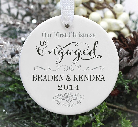 our first christmas engaged ornament by 33marketstreet