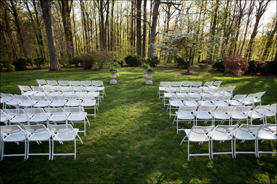 outdoor wedding setup at liriodendron - Liriodendron Mansion Wedding