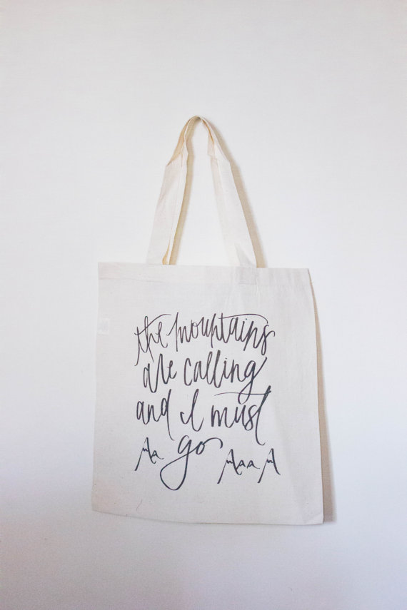 parrischicboutique the mountains are calling and i must go tote bag