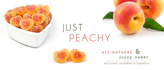 peach gummi hearts via best wedding resources