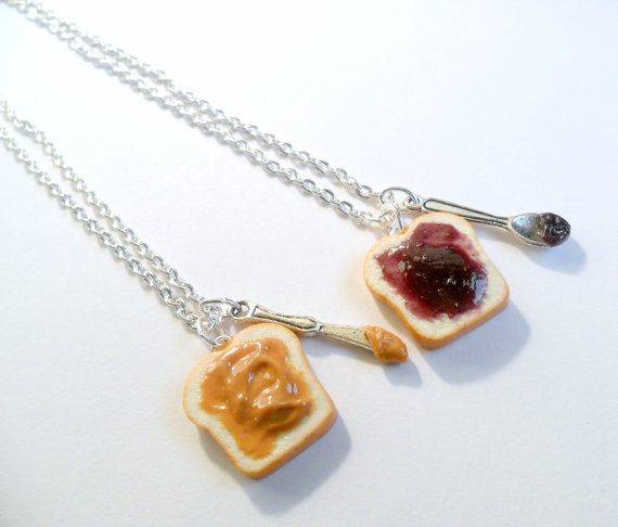 peanut butter and jelly necklaces best friends