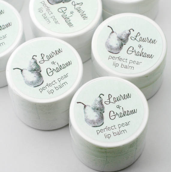 lip balm shower favor by The Favor Stylist | http://emmalinebride.com/favors/lip-balm-shower-favor/